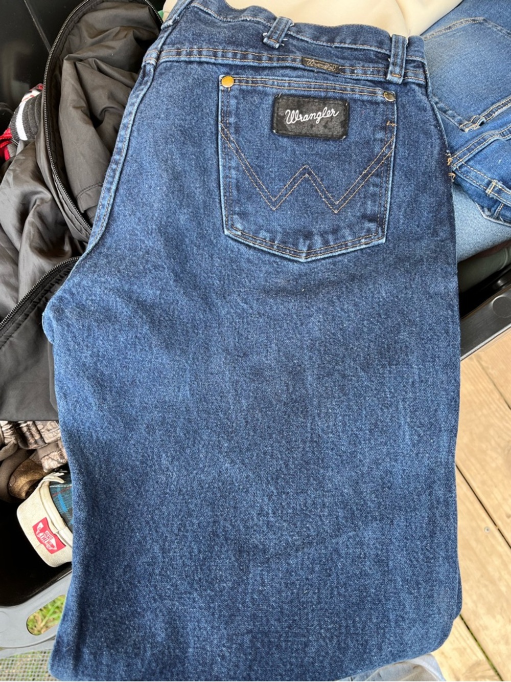 Wrangler Men's Relaxed Blue Jeans 34x32 - Picture 3 of 7
